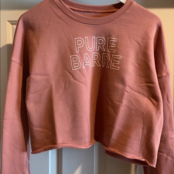 Pure Barre Tops - Pure Barre Crop Sweatshirt Pullover - Mauve Color